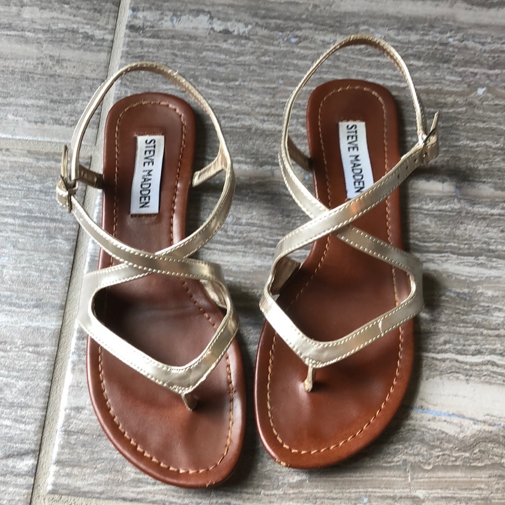Steve Madden Silver Sandals - 6.5